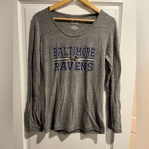 Baltimore Ravens Women's Gray Long Sleeve Tee